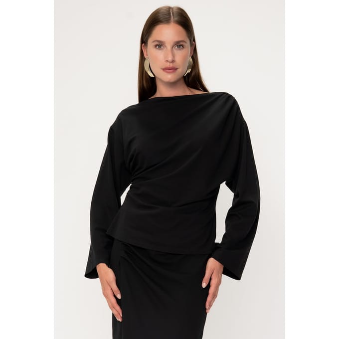 VIVEH Merak Top Black Maat: 34 | Longsleeves Outlet | Dames | Zwart