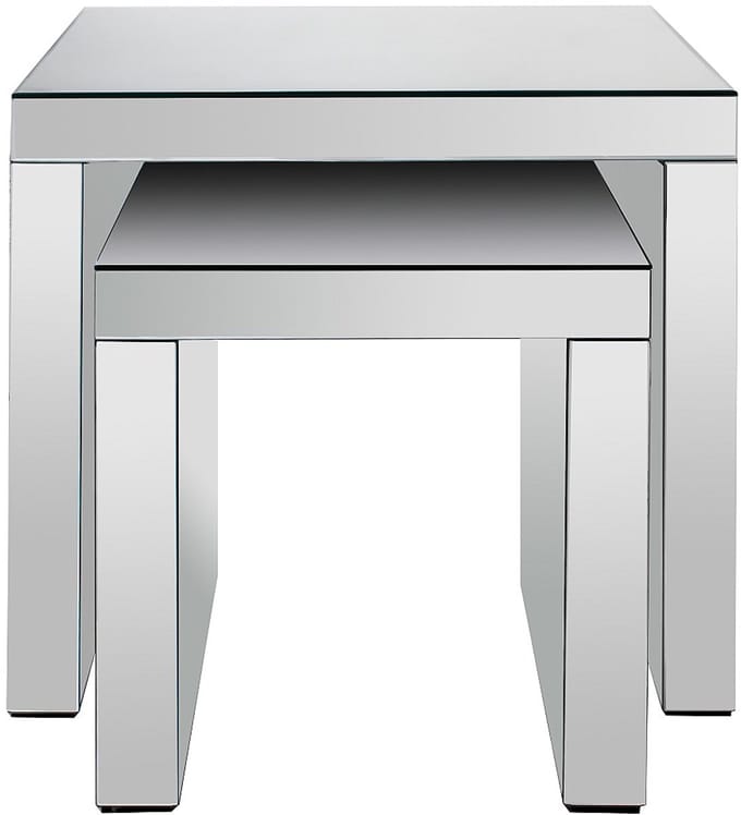 Vente-unique Set van 2 salontafels van MDF en spiegel - YERVINI