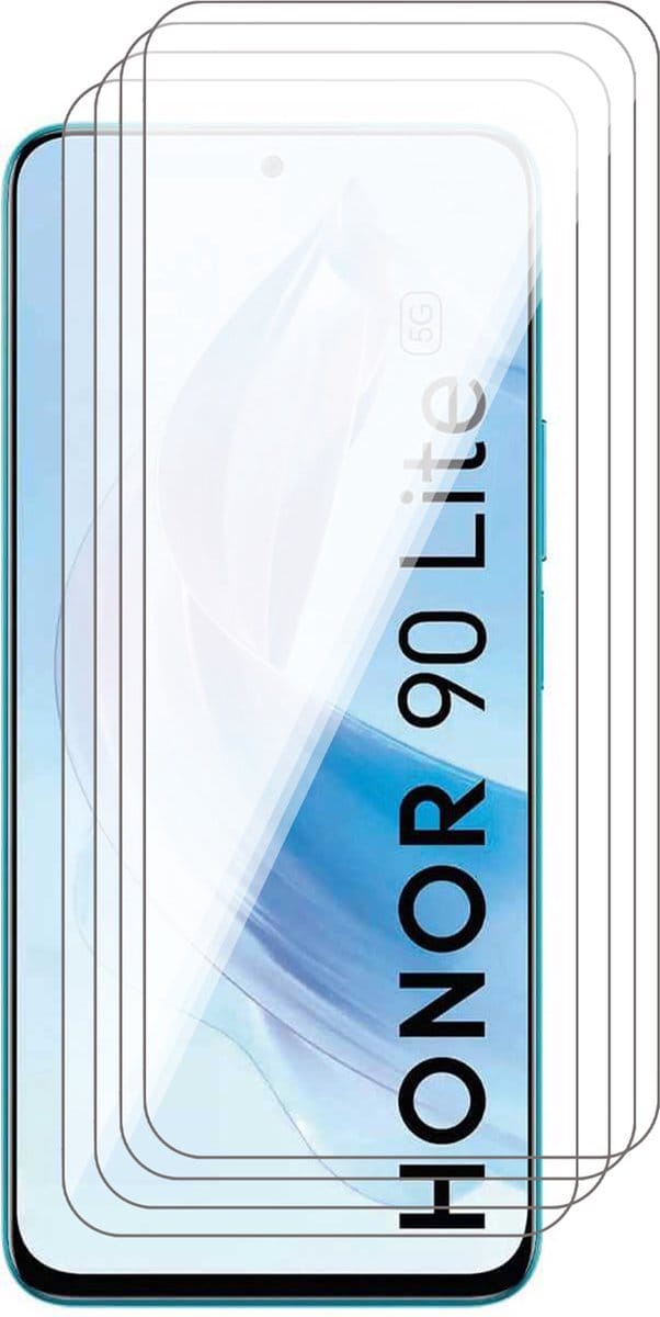 Screenprotector geschikt voor Honor 90 Lite - 4x Glas Screen Protector