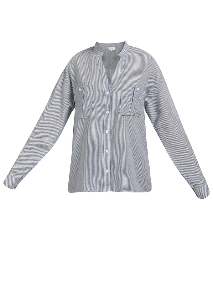 usha overhemdblouse Dames marine gestreept