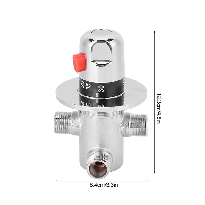 G1/2 Thermostatische Mengkraan Zonneboiler Mengregelventiel Thermostaatregeling white