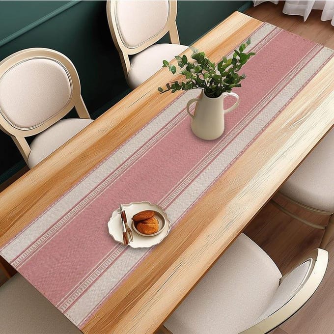 Moderne Minimalistische Bladpatroon Tafel Runner, Home Eettafel Decoratie Dameskleding 40x140cm gray