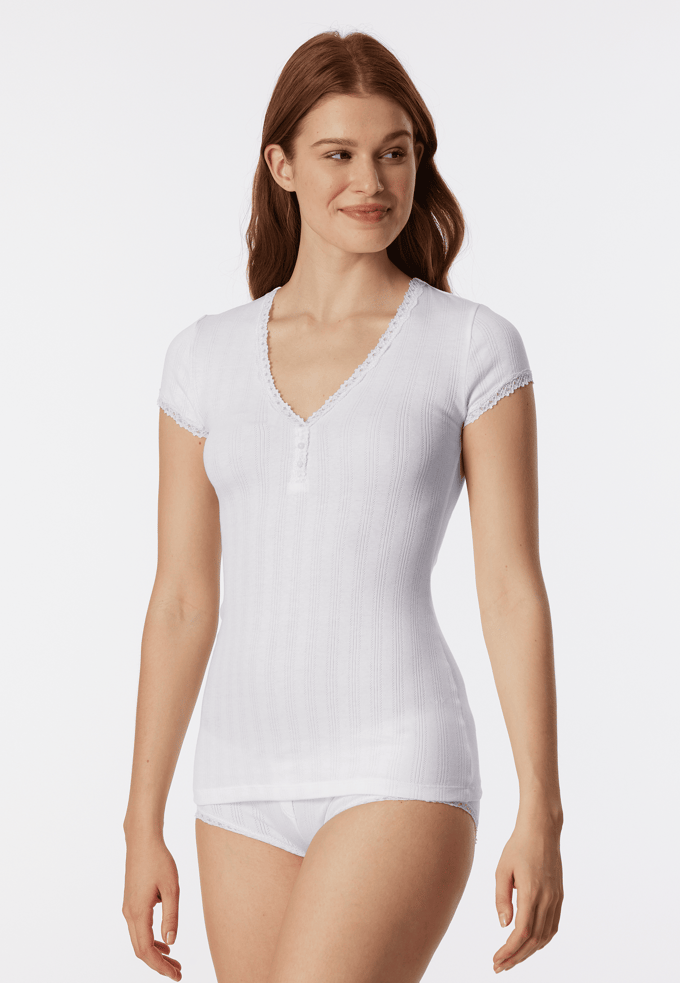 Wit shirt met korte mouwen - Revival Agathe 36