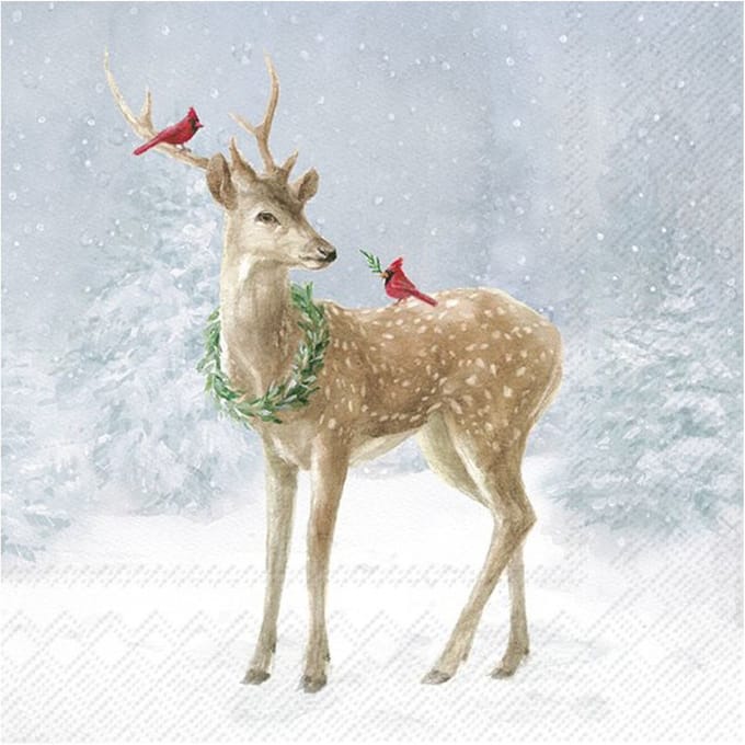 Servet "Deer in Snow"