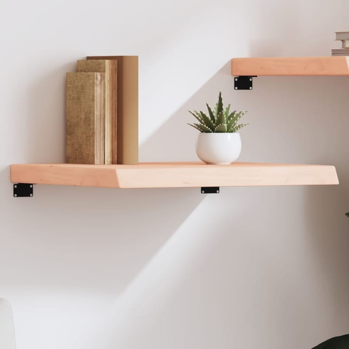 vidaXL - Wandschap - 60x50x(2-6) - cm - onbehandeld - massief - eikenhout