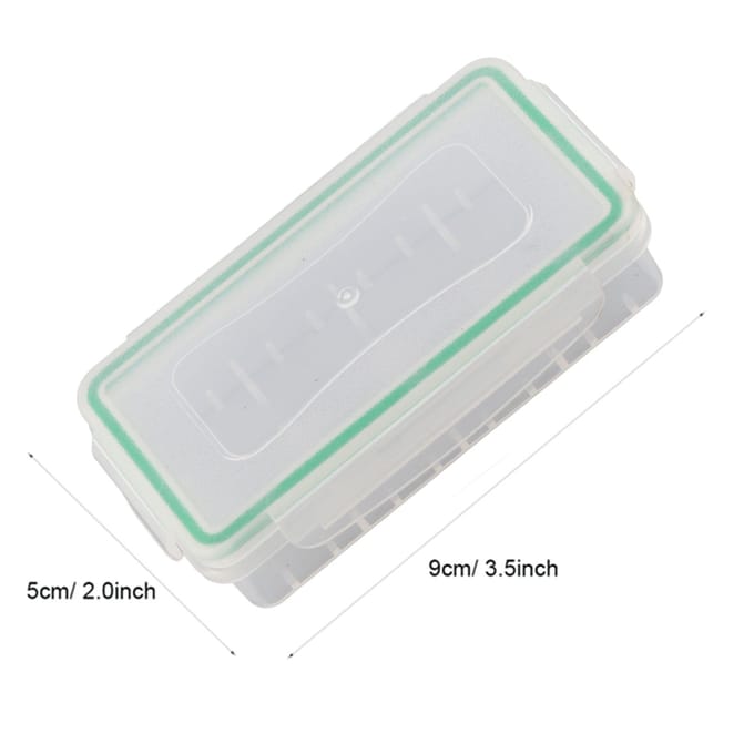 2 STUKS 18650 Batterij Opbergdoos Houder Waterdicht Batterijen Beschermhoes white