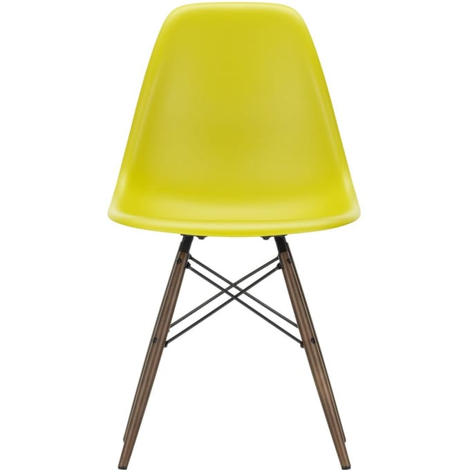 Vitra - DSW Eames Plastic Sidechair - mosterd RE - donkere esdoorn - geel