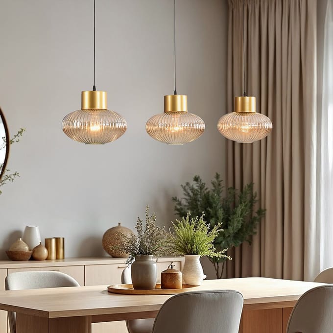 LumenXL Hanglamp 3-lichts - amber glas - Imara