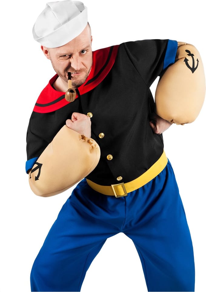 METAMORPH GmbH - Klassiek Popeye kostuum voor volwassenen