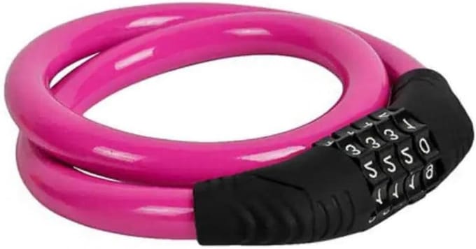 Fietsslot Combinatie - Kabel Diefstalring - Veilig Fietsen - 4 Cijfer Code - 60 cm Lengte - Zwart
