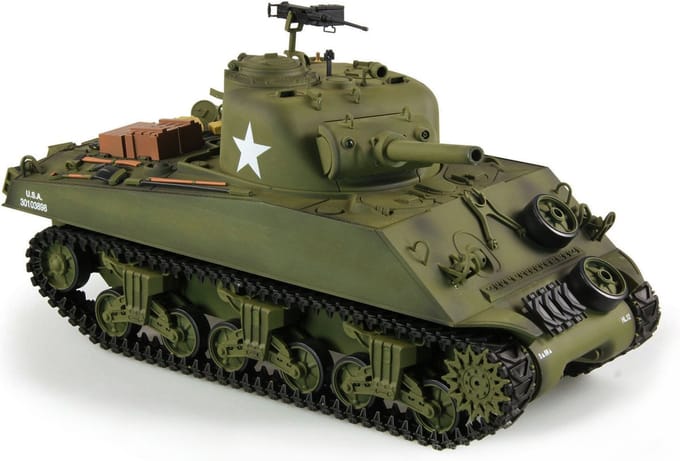 Amewi U.S. M4A3 Sherman radiografisch bestuurbaar model Tank Elektromotor 1:16