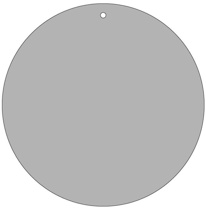 Blanco label grijs, beschrijfbaar, 100 stuks 50 mm