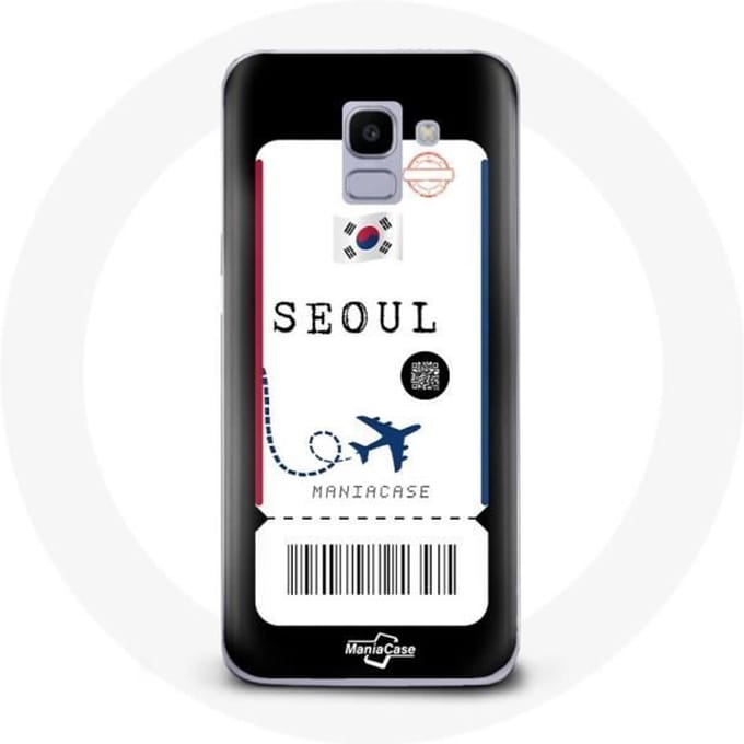 Coque pour Samsung Galaxy A6 2018 Billet d'avion Seoul Corée du Sud