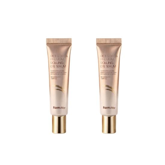 Farmstay Rijst & Bifida Premium Roll-on Oogserum Hydraterend Gladmakend 25ml x 2 STUKS beige