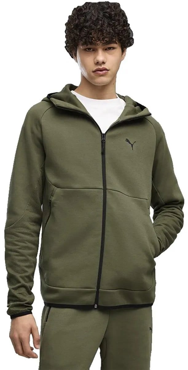 Puma Pumatech Slim Elevated Full-Zip Hoodie Dk Sweat - Sportswear - Volwassen