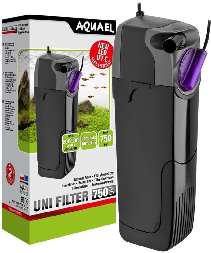 AQUAEL UNI UVC 750 Internal Aquarium Filter with UV Clarifier