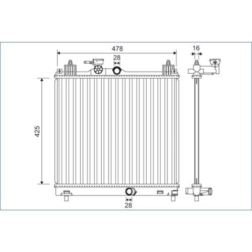 Radiator, motorkoeling VALEO 701138