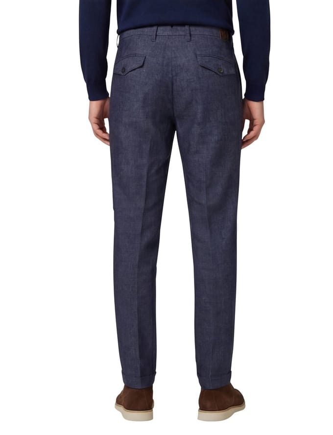 Gardeur katoenen broek donkerblauw