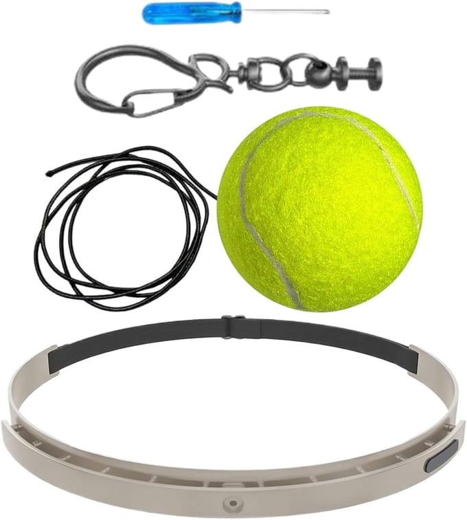 Boks Reflexbal - Hoofdband Trainer - Verbeter Reactiesnelheid - Flexibel Reactiesysteem - 6 cm Diameter - Tennis
