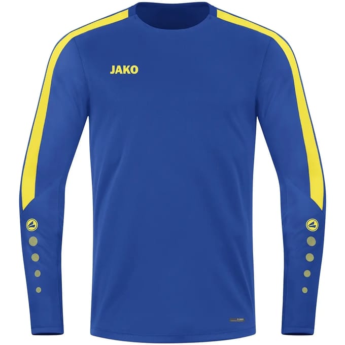 Jako Power Sweater Kinderen - Geel / Royal | Maat: 152