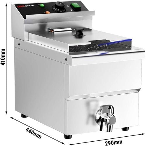 GGM Gastro Elektro Fritteuse - 8 Liter - 3,25 kW - mit Ablasshahn