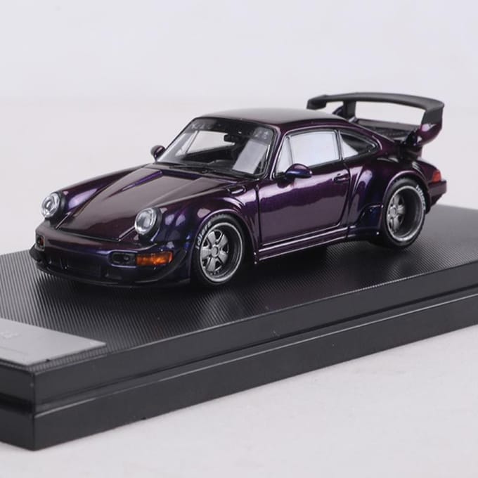 Schakelaar 1:64 Rwb964 Wide Body Modificatie Die-cast Legering Modelauto black