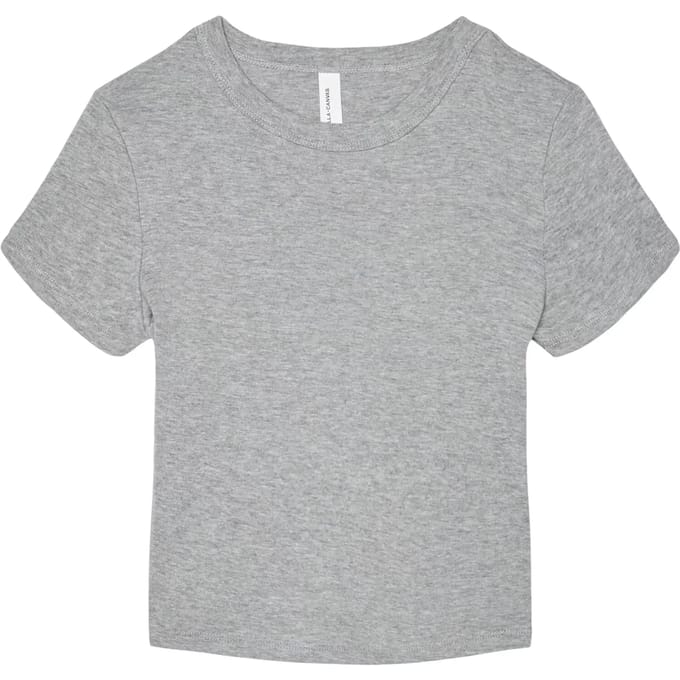 Bella+Canvas Women´s Micro Rib Baby Tee BL1010 - Athletic Heather - M