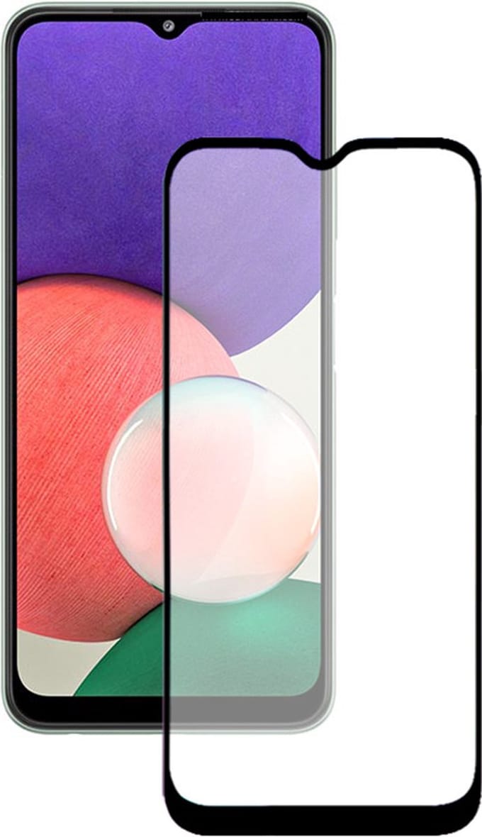 Geschikt voor Samsung Galaxy A22 5G Full Screenprotector - A22 5G Full Tempered Glass