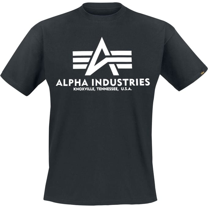 Alpha Industries T-shirt - Basic T - M tot 3XL - voor Mannen - zwart