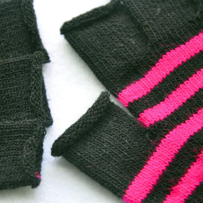 Gestreepte Streepjes Unisex One Size Vingerloze Handschoenen Gothic Breien Vingerloze Handschoenen Winter Warm Elastische Comfortabele Handschoenen