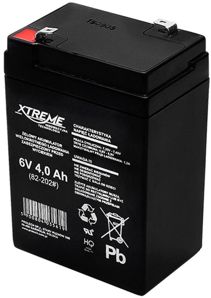 Xtreme Gelbatterij - oplaadbare - absorberende glazen mat 6V 4Ah