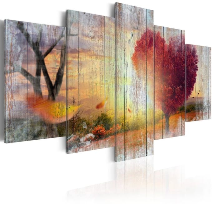 Schilderij - Verliefd op de Herfst, 5luik