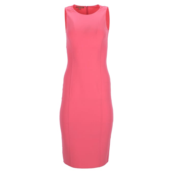 Michael Kors mouwloze midi-jurk in roze wol