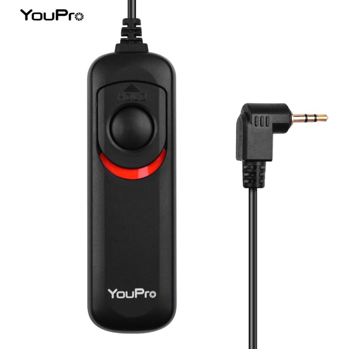 YouPro E3 Type Sluiterontspanner Kabel Timer Afstandsbediening 1.2m/3.9ft Kabel Vervanging voor Canon zwart