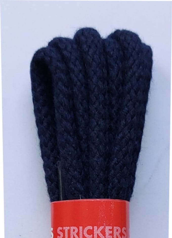 Strickers Veter - Donker Blauw - Dik Rond - Lengte 120 cm - Dikte 4 mm - Schoenveter