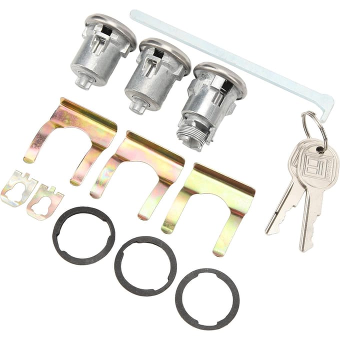 Ensemble de clés de verrouillage de porte et de coffre Cutlass Facile à installer Correspondance parfaite 654394765282 Remplacement pour Chevy white