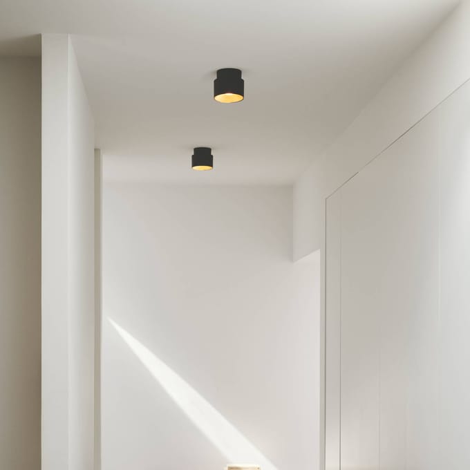 Nordlux Torone downlight, metaal, zwart, kantelbaar