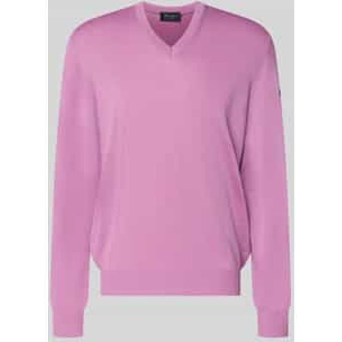 Gebreide pullover van scheerwol met V-hals