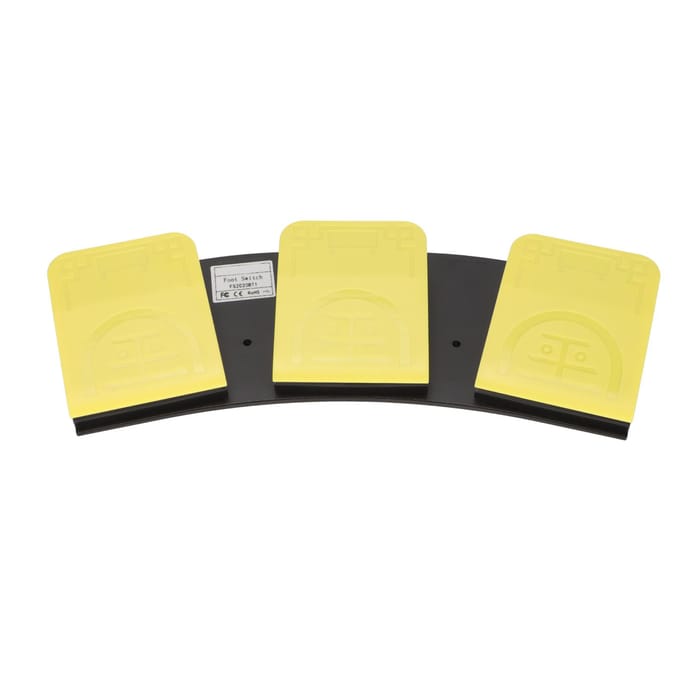 USB Voetschakelaar Mechanische Schakelaar Dubbele Modus Verbinding Drie Toetsenbord Voetschakelaar HID Apparaat Programmeerbare Computer yellow
