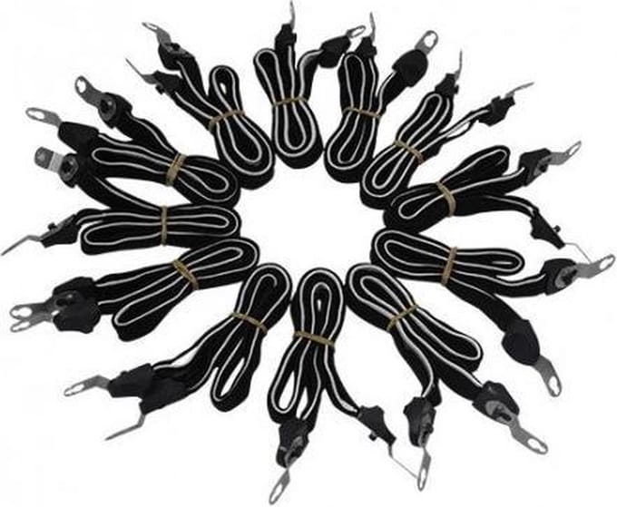 DE POORT snelbinder 76cm  zwart / wit , (20 stuks, bulk)