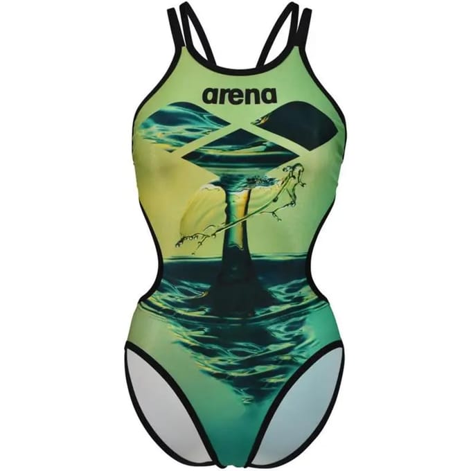 Arena W One Double Cross Back Black-Softgreen-Multi