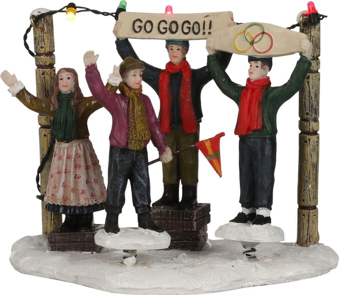 Luville  -  Cheering people battery operated - Kersthuisjes & Kerstdorpen