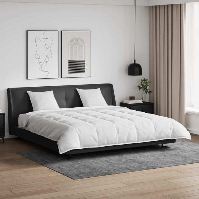 vidaXL - Deken - Set - met - kussen - 3 - st - Wit - Donsveer