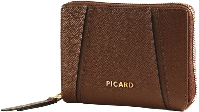 PICARD portemonnee Chic Way 1 Zip Around Wallet Cognac bruine