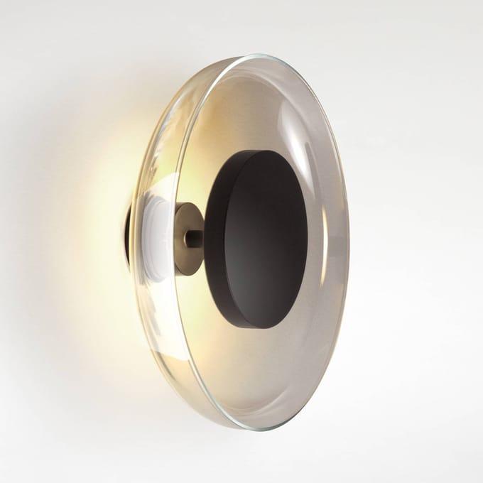 MARSET Aura LED wandlamp, Ø 25 cm, rookgrijs