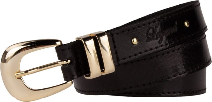 Legend Dames - Leren riem - Zwart - 85cm