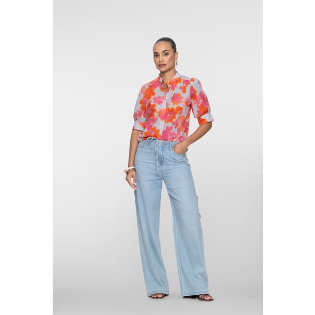 Geisha 61318-10 830 jeans wide bleached denim