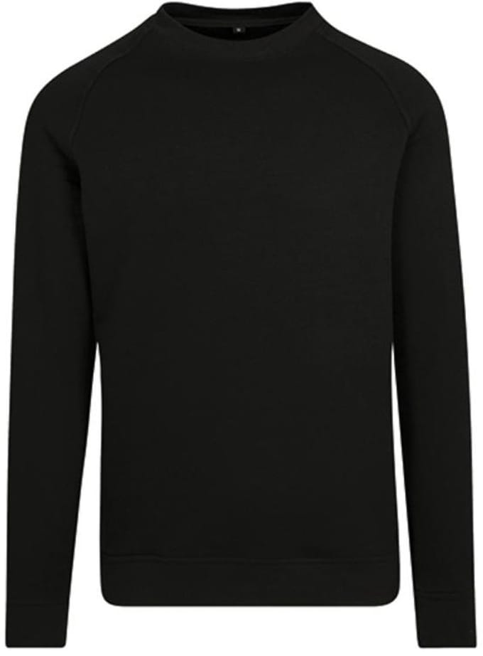 Build Your Brand - Crewneck Raglan Sweater - Black maat 5XL