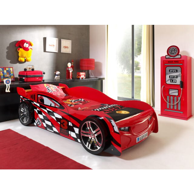 LUCEVI - Carbeds Night Speeder Bed 90x200cm - Rood