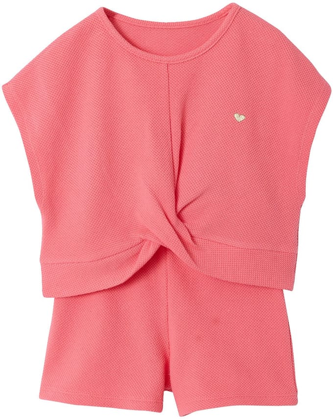 Vertbaudet Set voor meisjes, t-shirt en short van fantasie breisel